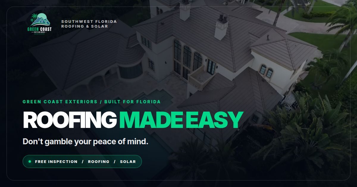 Green Coast Exteriors roofing and solar services in Southwest Florida