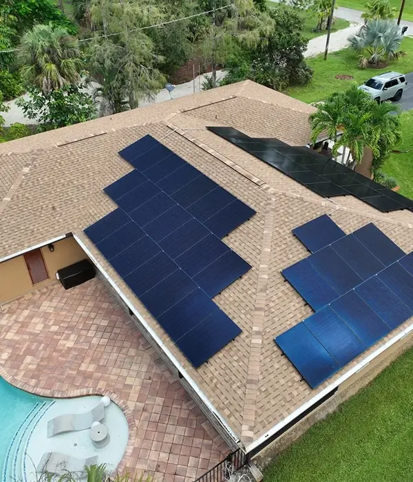 solar installation on a residential roof